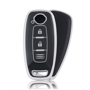 OFFCURVE Etui a Cle Voiture Coque Cl&eacute;, &Eacute;tui &agrave; Cl&eacute;s Couvre Clef Cache Clef Apte &agrave; Nissan Qashqai X-Trail Juke Ariya Altima Teana Pathfinder Rogue Bluebird Kicks Sylph (OFF CURVE EUR, neuf)