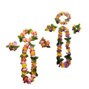 Hawaïen Fleurs Colliers,Lot de 8,Collier de Fleurs Tropicales pour Soirée Hawaïenne, Fête Plage, Mariage Tropical, Anniversaire, Carnaval,Accessoire Déco Festive Adultes & Enfants (MUNSKT*, neuf)