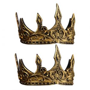 OATIPHO 2pi&egrave;ces Couronne De Roi M&eacute;di&eacute;vale Pour Homme Adulte Coiffe De Roi Confortable Mousse Pu Accessoire Pour D&eacute;guisement F&ecirc;te Et &Eacute;v&eacute;nement &agrave; Th&egrave;me (Tsun Ki-sung, neuf)