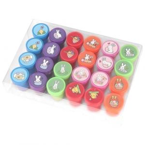 Baokuan Tampons &Agrave; Encre De P&acirc;ques, 24 Pi&egrave;ces, M&eacute;lange d'animaux, Lapin, Tampons Auto-encreurs pour Cadeaux De F&ecirc;te d'anniversaire, De Cadeaux pour F&ecirc;te De No&euml;l De P&acirc;ques (fuzhoujiasimeigoumaoyi, neuf)