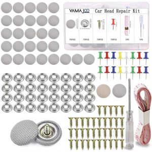 Punaise Ciel de Toit Voiture Gris 70Pcs - Kit Reparation Ciel de Toit Voiture - Tissu Ciel de Toit Voiture - Réparer le Toit de n'Importe quelle Voiture(70pcs gris) (EMPORIUM E-COMMERCE. FR, neuf)