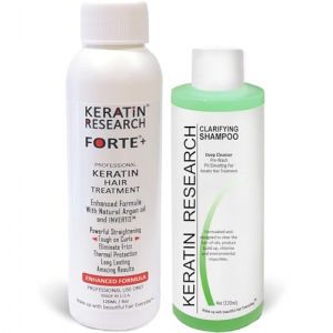 Kératine Forte Kératine brésilien Kératine Cheveux Traitement à la résistance 120 ml avec shampooing clarifiant amélioré Formule pour cheveux bouclés en Queratina Keratina Brasilera Forte (Site Direct, neuf)