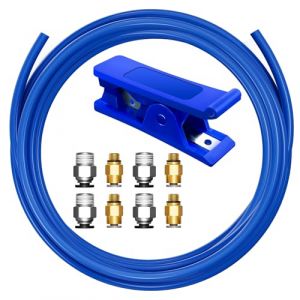 HANGLIFE Tube PTFE 4mm pour Filament 1,75mm avec Connecteurs de Tuyau PC4-M10 et PC4-M6, Cutter Inclus – Accessoires pour Imprimantes 3D Creality Ender 3/3 Pro/3 V2/5/5 Pro/CR 10/CR-10S & Plus (hanglife, neuf)