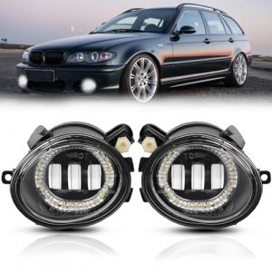 AutoBeeDen - Feux anti-brouillard compatibles avec BMW (E46 E39, Pare-chocs M Tech Pack M Sport), Serie 3 5, M3 M5, 09/2000-12/2007, (HB SDN WGN CPE CONV), Feu Phares antibrouillard (LED) (YILINJIE, neuf)