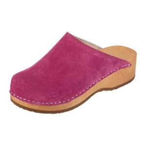 Buxa PZM1 Sabot Femme Bois et Cuir Confortable Chaussures en Bois Hôpital Mules Femmes Sabots Orthopédiques (Rose, Système Taille Chaussures EU, Adulte, Femme, Numérique, Moyen, 40) (BuxaShop, neuf)