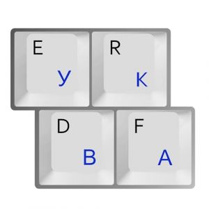 HQRP Autocollants Clavier Russe Ukrainien Bleu sur Fond Transparent pour PC Ordinateur Portable Notebook (HQRP-FR, neuf)