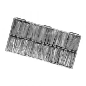 Systèmes transparents pour ongles doubles - Forme : gel UV - Embouts artificiels avec échelle pour extension - Double forme d'ongles - Couverture complète - Construction rapide (ZZZzz, neuf)