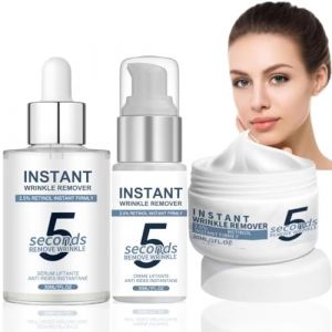 3pc Ensemble De Soins Anti-Rides 5 Secondes Au R&eacute;tinol,Anti Rides Puissant Immediat,Skin Paris Creme Instant,Serum Lifting Immediat Visage,Wrinkle Power,Combleur De Rid&eacute;s Immediat,Hydratante Visage (FEIBAO&-Wu, neuf)
