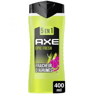 Gel douche homme fra&icirc;cheur d'agrumes 5 en 1,400 ml (INDEXTRONICS, neuf)