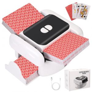 M&eacute;langeur de Carte Automatique Manuelle, Melangeur pour Skyjo Uno Blackjack Texas Hold'em Belote Jouer Card Shuffler Jeu Manuel &Eacute;lectronique Batteur Machine 2600mAh USB Rechargeable + Cartes Poker (hai nan hui jun ke ji you xian gong si, neuf)