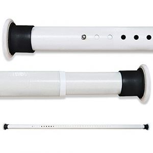 Tringle De Rideau De Douche Extensible Sans Per&ccedil;age 260-310CM Acier Au Carbone Blanc Tringle A Rideaux V&ecirc;tements T&eacute;lescopique Barre A Tension Pour Salle De Bains Fen&ecirc;tre Cuisine Armoire (CURTAIN LAND, neuf)