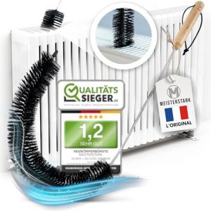 MEISTERSTARK Brosse Radiateur Longue 117cm I Brosse pour Radiateur sans Rayures I Plumeau Radiateur avec Poils en Nylon Flexible I Brosse de Nettoyage Radiateur pour Un Air Ambiant Agr&eacute;able (RIC-TECH FRANCE, neuf)