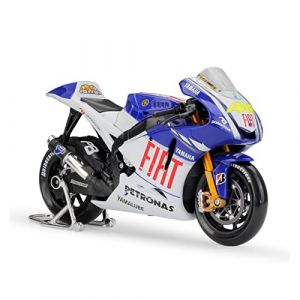 YSAEDATY 1:10 Fiat Yamaha Moto GP 2009 Rossi Racing Modèle de moto Simulation en métal (YIHANDIANZI666, neuf)