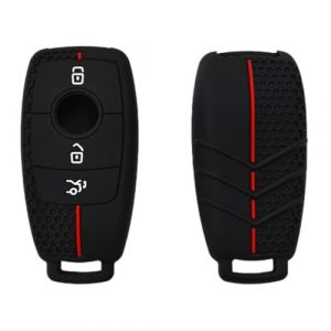 OTMIK Housse Silicone pour Clé de Voiture Convient à Mercedes-Benz A C E S G Class GLC CLE CLA GLB GLS W177 W205 W213 W222 X167 AMG Accessoires pour Coque de clé (Noir) (Otai, neuf)