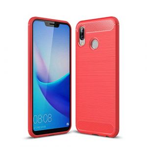 Cruzerlite Coque pour Huawei Honor Play Coque pour Honor Play, Carbon Fiber Shock Absorption Slim TPU Cover pour Huawei Honor Play (Red) (Swiss case Limited, neuf)