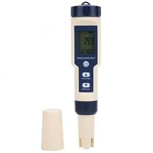 EZ-9909 5 en 1 Digital TDS Purity Meter Portable Analyseur de Salinité Stylo de Test de Qualité de l'Eau avec PH Salinité TDS EC Température pour Piscines d'Aquaculture (Tujuezity-EU, neuf)