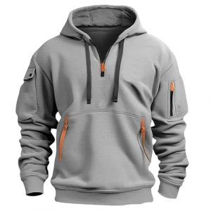 G&eacute;n&eacute;rique Sweat Homme Capuche,Fourrure Ski Militaire Chauffant Marque, Pull Capuche Sherpa Drole Running Polaire Manteau Long Homme XL (Transport 10-15 jours TQBHSC, neuf)