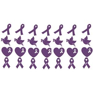 Fibromyalgia Collections (autocollants en vinyle fibromyalgia ruban c1 violet) (Kaz Creations, neuf)