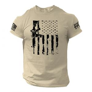 Tee Shirt Homme Drapeau Americain Manches Courtes Et Col Rond T Shirt Musculation Printemps Et été Casual Shirt Tops Elégant et Chic Imprimé Rétro Tshirt Homme Marque Soldes (sutelang lurryly (7-15 jours de livraison), neuf)