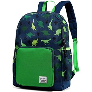 VASCHY Sac &agrave; Dos Enfant, L&eacute;ger Cartable Gar&ccedil;ons Maternelle 4-6 Ans Imperm&eacute;able Mignon Sac &agrave; Dos Gar&ccedil;ons pour A4 Dossier Primaire Pr&eacute;scolaire Voyage avec Sangle de Poitrine, Dinosaure Vert (Vaschy, neuf)