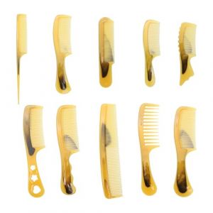 BSITSSS 10 Pi&egrave;ces Peigne Cheveux Homme Femme, Anti-Statique Peigne a Queue, Professionnel Peigne Dent Large, R&eacute;tro Peigne Fin, Plastiques Peigne Grosse Dent pour Diff&eacute;rents Types de Cheveux (BSITSSS, neuf)