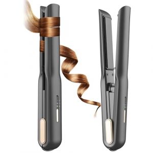 Mini Fer a Lisser Sans Fil, Lisseur Boucleur Cheveux 2 en 1, Mini Lisseur Cheveux Court, Lisseur Sans Fil en Titanium Rechargeable par USB, Mini Lisseur de Voyage avec 2 Niveaux de Temps Réglable (Atopskins Pro Beuaty, neuf)