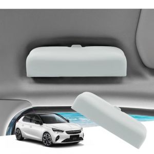 GAFAT 2020-2024 2025 0pel Corsa F/Astra L/Grandland X &Eacute;tuis &agrave; Lunettes de Soleil, Corsa-e Porte-Lunettes Organiseur, OEM Original, Compatible avec Accessoires Opel Corsa F [Am&eacute;lior&eacute; Plus] (Blanc) (GAFAT(EU), neuf)
