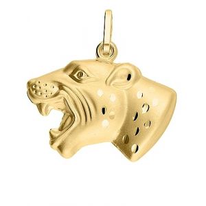 My Gold Pendentif Panth&egrave;re (sans cha&icirc;ne) Or jaune v&eacute;ritable 333 (8 carats) Gros chat Tigre Lion T&ecirc;te de panth&egrave;re V0009126 (MyGold-Shop, neuf)