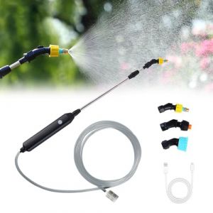 KBIBCK Pulverisateur Electrique, Pulvérisateur Électrique de Jardin avec 5 M de Tuyau et 3 Buses, Pulverisateur Lance Telescopique, Rechargeable Pistolet Multifonction pour Arrosage, Désherbage (B) (Dong Guan Shi Di Sheng Mao Yi You Xian Gong Si, neuf)