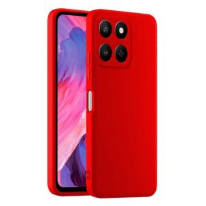 HULLIN Coque de T&eacute;l&eacute;phone en Silicone Color&eacute;e, Adapt&eacute;e &agrave; Honor 400 Smart (4G/5G) / Honor X7d (6.77") - Rouge de Chine (HULLIN, neuf)
