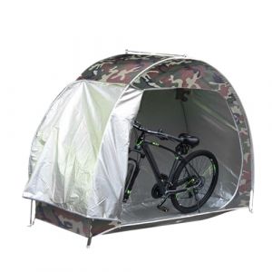 Glorlliant Tente de Rangement pour 2 &agrave; 3 V&eacute;los, en Tissu Oxford 210D avec Portes, R&eacute;sistante &agrave; l'eau &agrave; la Poussi&egrave;re Abri d'ext&eacute;rieur pour Moto, Outils de Jardin, Tondeuse &agrave; Gazon, Camouflage (MiMiao, neuf)