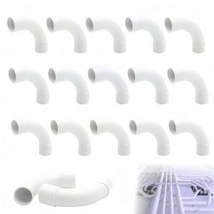 THXFUNAREA 15 pcs Coudes pour Tube Isolant,Tube Électrique Manchonné en PVC,90 Degrés Connecteur Raccord de Tuyau,Tube Électrique Câble Canal Installation Murale,Coudes de Tuyau,16mm (BYSMDXZDZH, neuf)