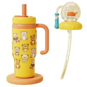 Generisch Gobelet 3D en acier inoxydable avec motif baleine et poign&eacute;e, gobelet avec &eacute;claboussure de baleine, 710 ml, bouteille d'eau baleine, deux couvercles, fontaine &agrave; baleines anti-fuite pour (huangshanshijingmiaomiaodianzishangwuyouxiangongsi, neuf)