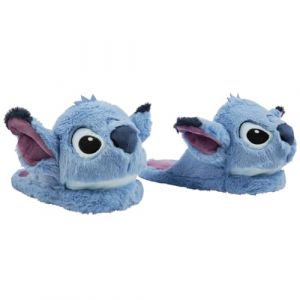 Disney Chaussons Femme Peluche Chausson Adulte Rigolo Slippers Pantoufles Femme Id&eacute;e Cadeau Stitch Minnie Baby Yoda (Bleu Stitch, 34-35) (Get Trend., neuf)