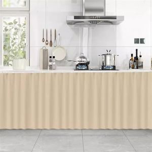 GIBZ Rideau Brise Bise Court Rectangulaire, D&eacute;coration de Placard Unie, Cantonni&egrave;re Anti-Poussi&egrave;re, Petits Rideaux pour Cuisine, Kaki, 90x70cm (B x H) (Shopzo EU, neuf)