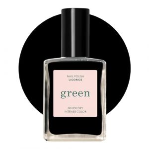 Manucurist Green Vernis &agrave; Ongles Noir Licorice - Vernis &agrave; Ongles Classique 9-Free, Vegan et Bio Sourc&eacute; - Effet Manucure professionnelle - Vernis Manucurist - Vernis Ongles - Nail Polish - 15ml (Manucurist, neuf)