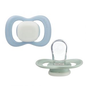 b.box Tétine Phosphorescente Taille 2 | Tétine en silicone | Tétine Phosphorescente 6 Mois et Plus | Tétine et Collerette Symétriques en Silicone | Sans BPA (Lot de 2) (b.box for kids Europe, neuf)