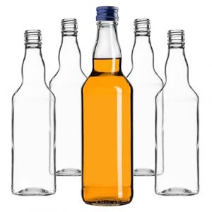 KADAX Lot de 10 bouteilles en verre à remplir - 500 ml - Bouteilles de liqueur vides avec bouchon à vis - Bouteilles pour liqueur, spiritueux (bleu) (KADAX, neuf)