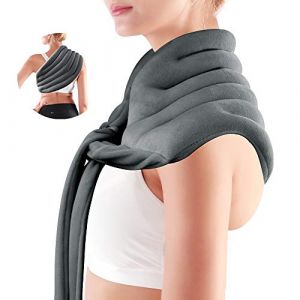 Coussin chauffant dos, Bouillotte micro-onde, coussin chauffant cervicales aux Graines de Lin, ceinture lombaire chauffante, 50 cm x 23 cm (B&HAffinis, neuf)