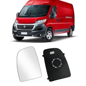 TTCR-II Verre de Rétroviseur Compatible avec Fiat Ducato/Citron Jumper/Peugeot Boxer Verre Miroir Chauffant 2006-2021 Rétroviseur de Rechange pour Ducato/Jumper/Boxer Spaceback Verre Miroir（Gauche) (Yumzeco Yumzeco, neuf)