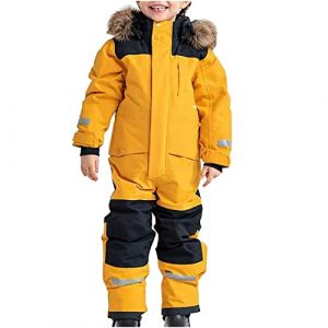 2024 Combinaison de Ski Enfants Garçons Fille Doudoune à Capuche Zippé Imperméable Combinaison Pluie Enfant Ado Ensembles de Neige Veste en Duvet Hiver Chaud Tenue Plein Air pour 1-15 Ans (⭐⭐⭐⭐⭐WUSENTOF, neuf)