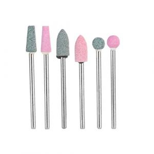 Pongnas Ensemble de Forets &agrave; Ongles, T&ecirc;tes de Meulage de Lime &agrave; Ongles en Acier Inoxydable 6 Pi&egrave;ces, avec Poign&eacute;e Rempla&ccedil;able pour Ongles Verre Plastique M&eacute;tal Pierre Carreaux de (01) (Beiyizhu, neuf)