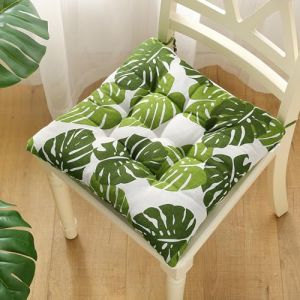 Hixingo Lot de 2 Galette de Chaise, Motifs Variés Galette de Chaise, Coussins de Chaise D'intérieur, Lavable de Coussin Chaise, Extérieur Housses de Chaise Coussins (30cm,Feuille de bananier) (Hixin, neuf)