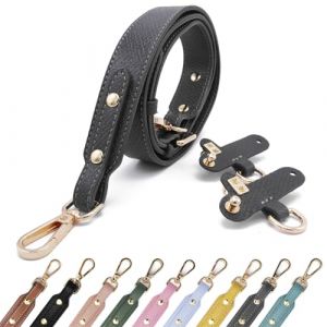 Sangle Sac Bandouliere pour A Main Sac Bandoulière Bretelle Remplacement Bag Purse Strap Réglable Bricolage Sangles Femmes Dark Gray Gold 2.5cm (Kocris Casa EU, neuf)
