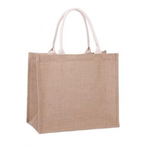 QIUPFGUT Sac de Jute naturel, Sac de jute naturel impermiable, Sac D'épicerie En Jute Portable, Sac à bandoulière, grande capacité Rétro sac, Fourre-tout Toile, Sac À Main Femmes Portable(36X32X18CM) (QIUPFGUT, neuf)