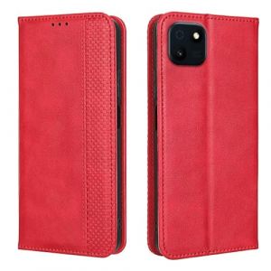 EASSGU Coque pour Smartphone, Compatible with Wiko T10 (6.5" inches), Etui Flip Folio en Cuir PU avec Interrupteur Magn&eacute;tique, [3 Fentes pour Cartes] [1 Portefeuille] Housse - Rouge (EASSGU, neuf)