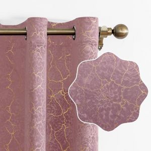 Ystyle Rideau Occultant Velours Lot De 2, 140x175cm, Rideaux Salon Rideau Thermique Isolant Anti Chaud Int&eacute;rieurs, Rideau Phonique Anti Bruit, Moderne Chambre Maison Dressing, Rose (ITALY NIHAO GROUP, neuf)