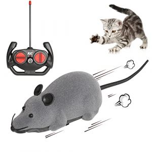 Jouet pour rat télécommandé – Souris sans fil – Jouet géant réaliste pour Halloween, Noël, anniversaire, cadeau amusant pour chat et chien (SAINUO LIGHT, neuf)
