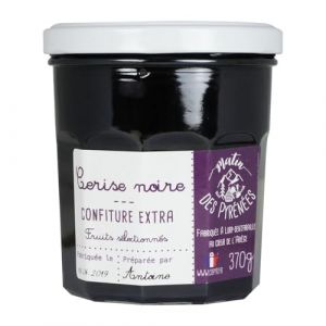 MATIN DES PYRENEES – Confiture Gourmande à la Cerise Noire, Saveur Intense et Fruité (Pot 370g) - lot de 3 - Vendu par Lot (Marché Parisien, neuf)