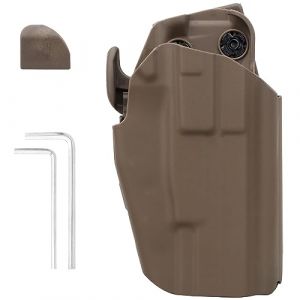 ACEXIER Étui Tactique de Pistolet Gauche Droit pour G1ock 17 20 21 22 31 / H & K VP40 45 / S & W M & P 22 45 9mm / S1GP225 / Taurus PT24 PT809 PT840 (Right-Tan) (BOXUN-FR, neuf)